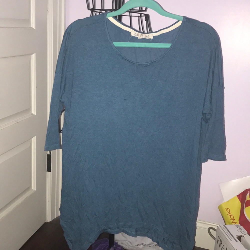 Blue Flowy Shirt